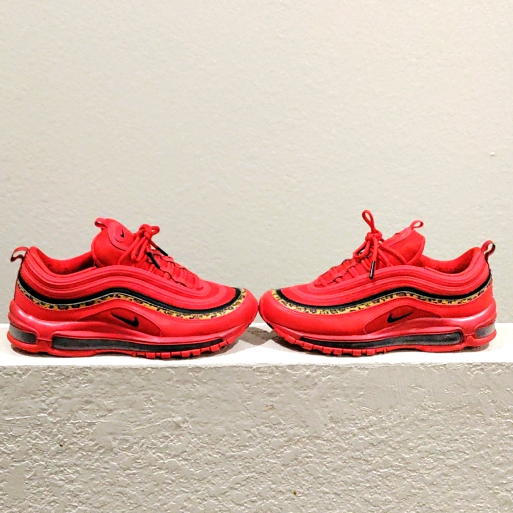 Nike Air Max 97 (exclusive) University Red/🐆 mens size 7.5/9 wmns